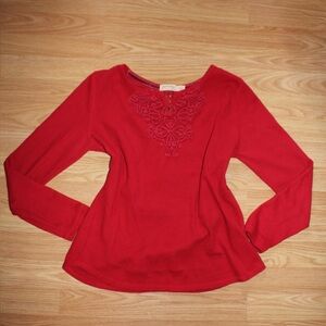 Y2k Red Long Sleeve Top